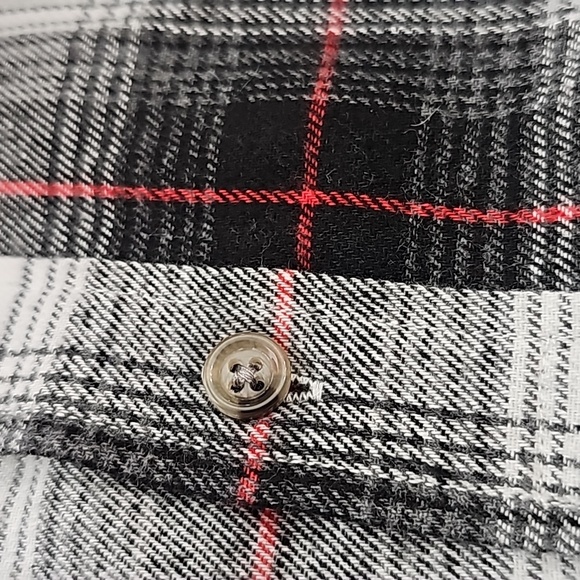 Nwot Sovereign Code Boys Black/Red/White/Gray Plaid Flannel Collared Onsie - Picture 15 of 16